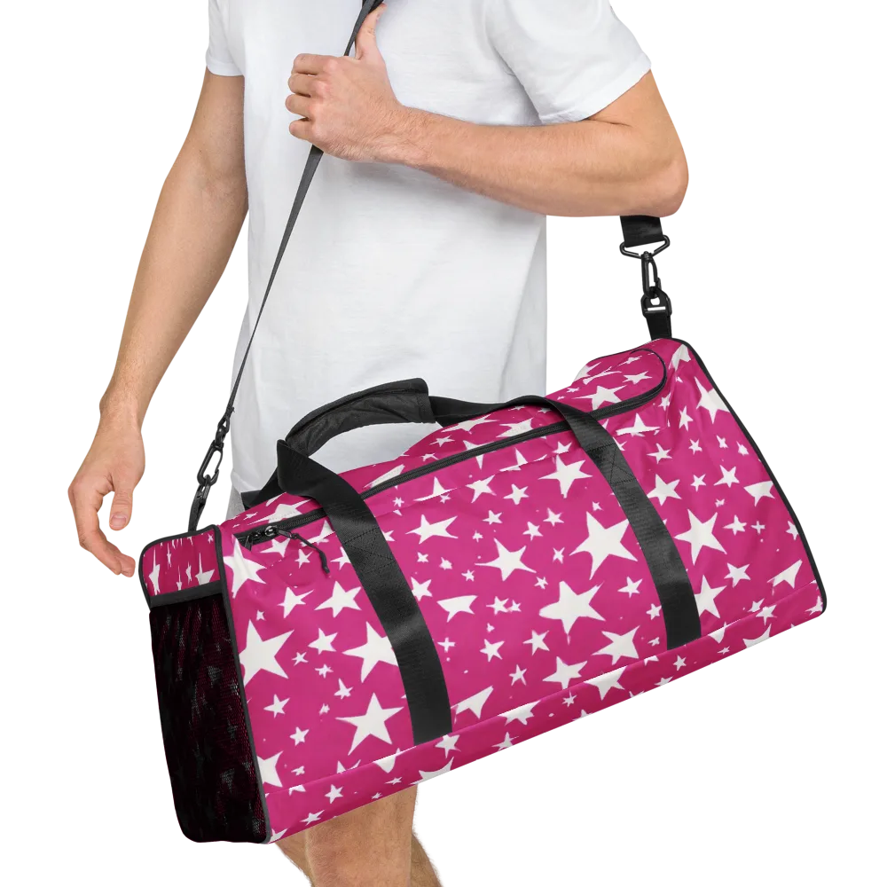 Starburst Fuchsia on Duffle Bag — Right Front