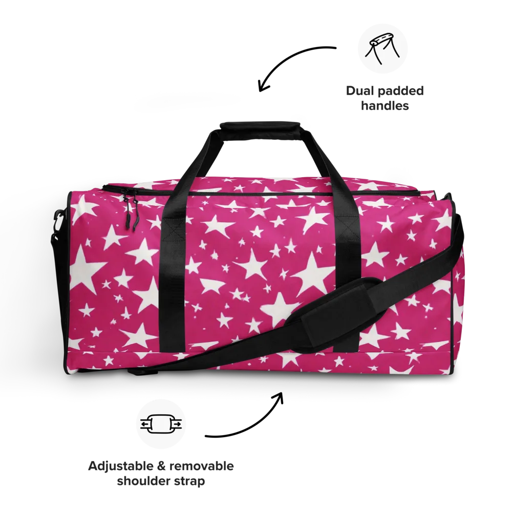 Starburst Fuchsia on Duffle Bag — Front