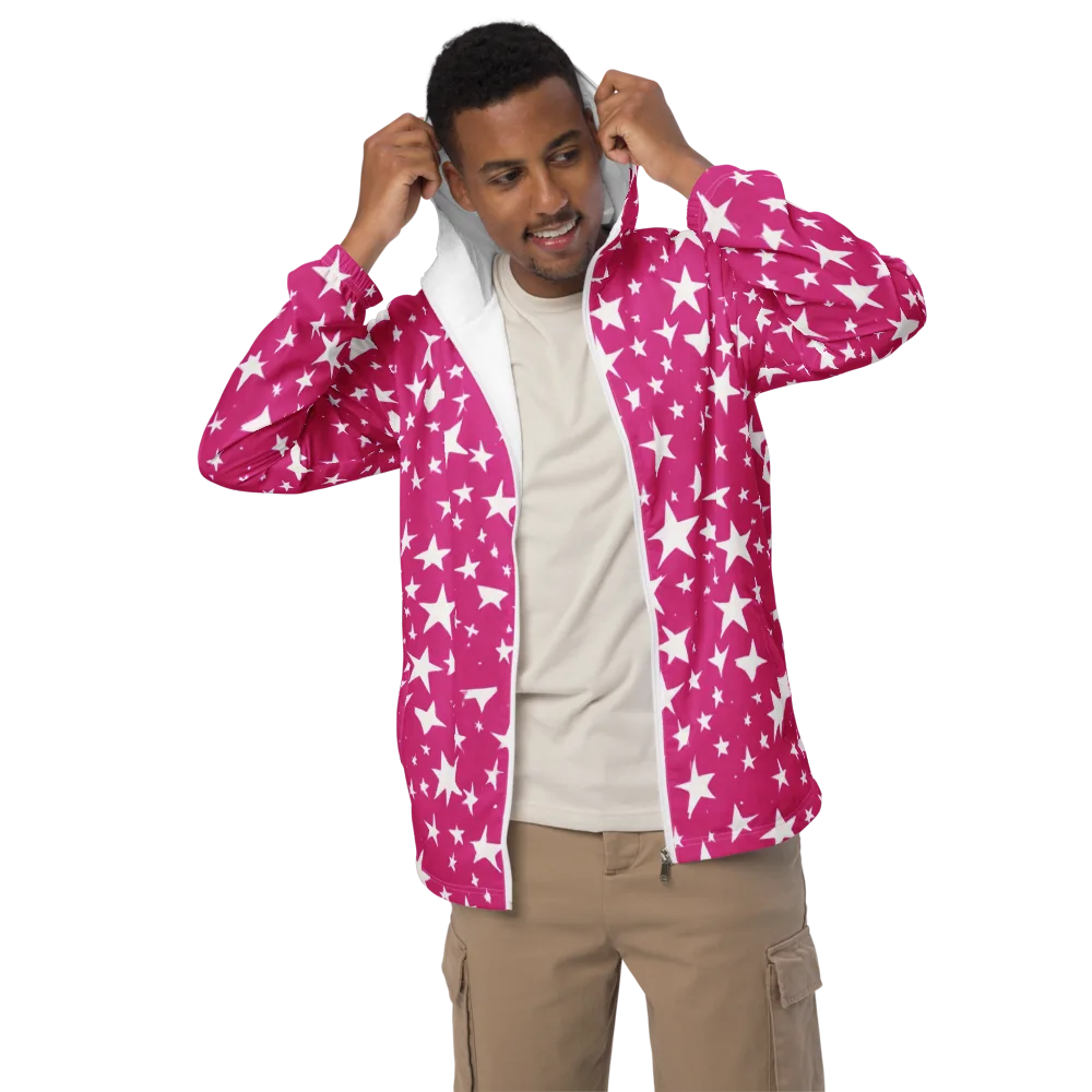 Starburst Fuchsia on Men's Windbreaker — Front