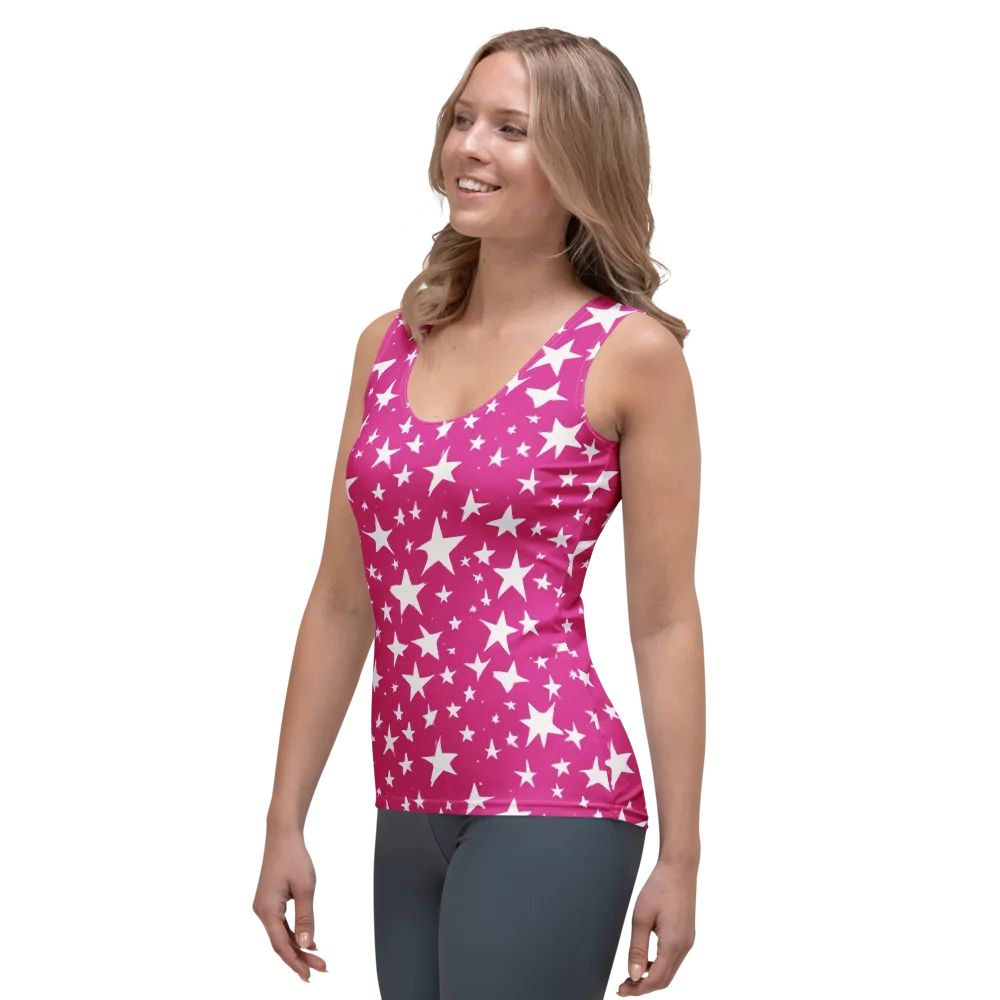Starburst Fuchsia on Women's Tank Top — Left Front