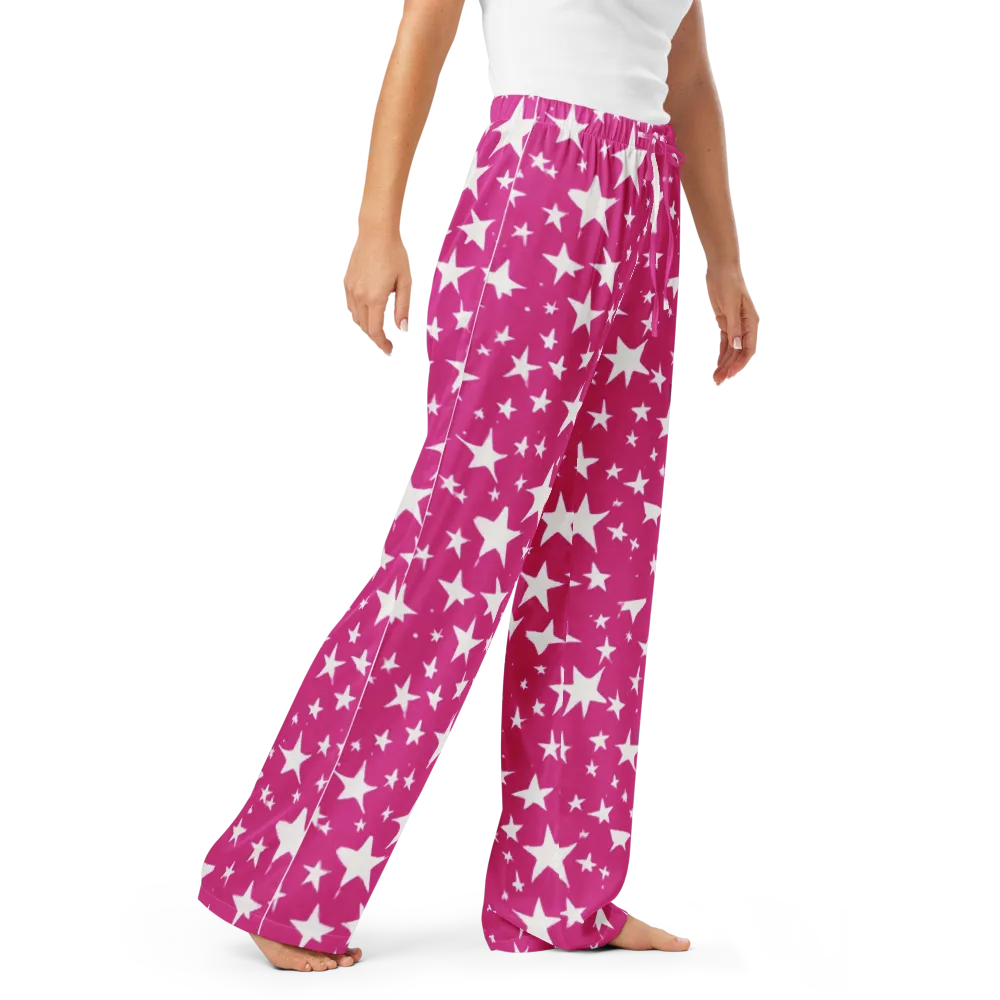 Starburst Fuchsia on Women's Pajama Pants — Right Front
