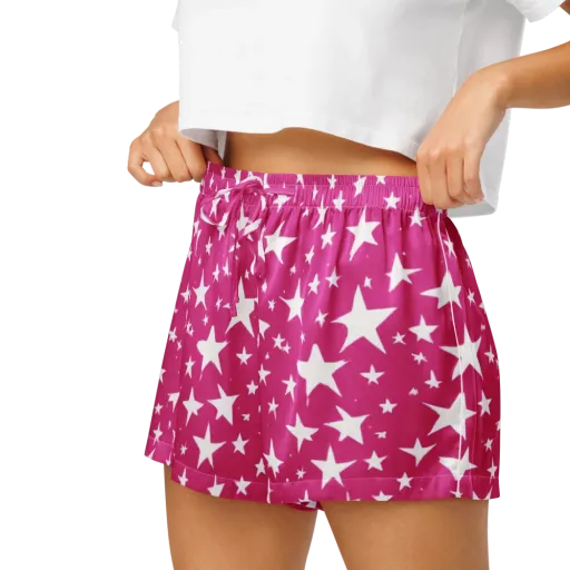 Starburst Fuchsia on a Women's Pajama Shorts