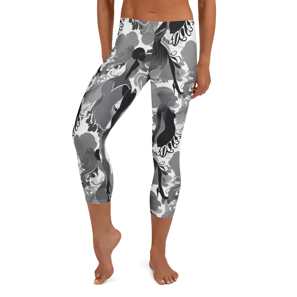 Monochrome Muse on Capri Leggings — Front
