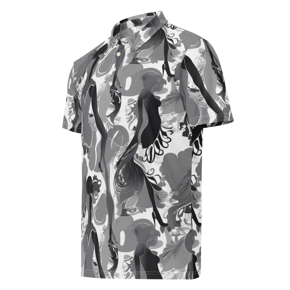 Monochrome Muse on Men's Slim Fit Polo Shirt — Left Front