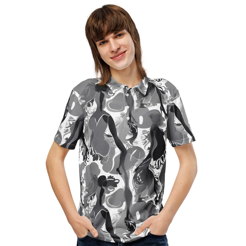 Monochrome Muse on Men's Slim Fit Polo Shirt — Front