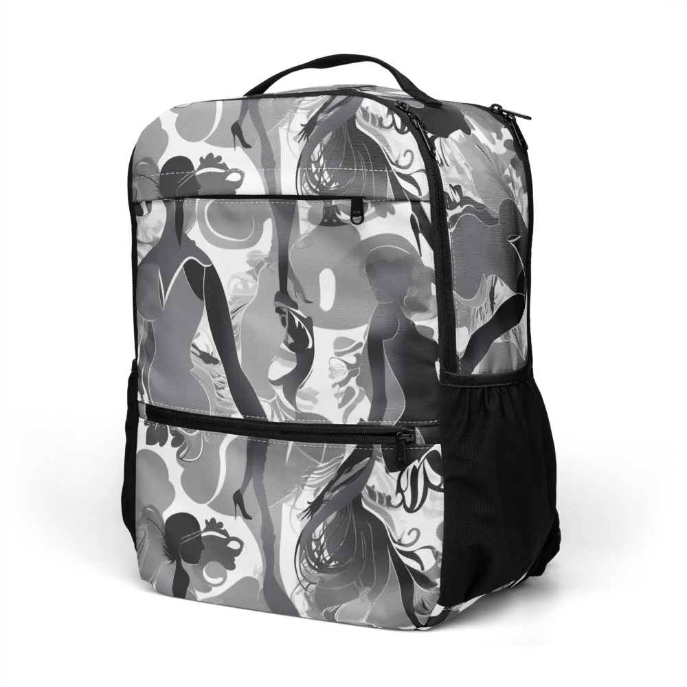 Monochrome Muse on Utility Backpack — Left Front