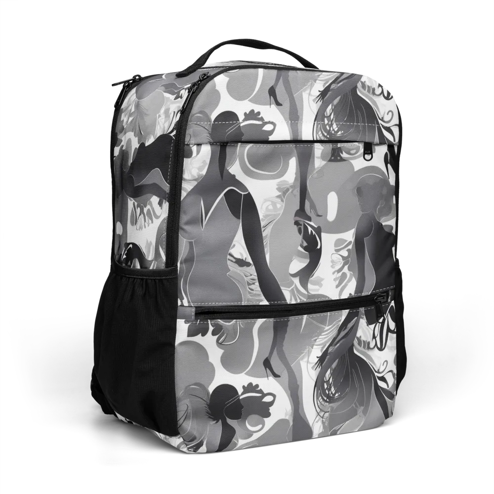Monochrome Muse on Utility Backpack — Right Front