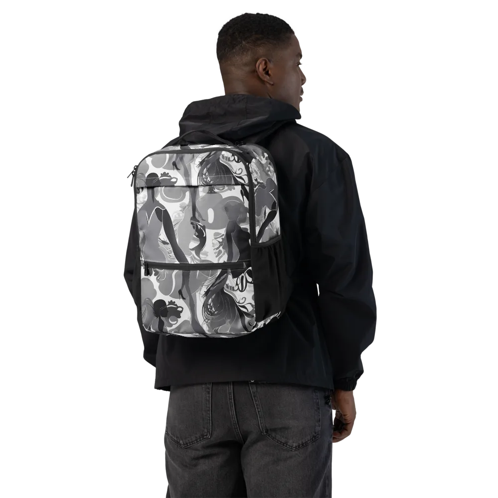 Monochrome Muse on Utility Backpack — Back