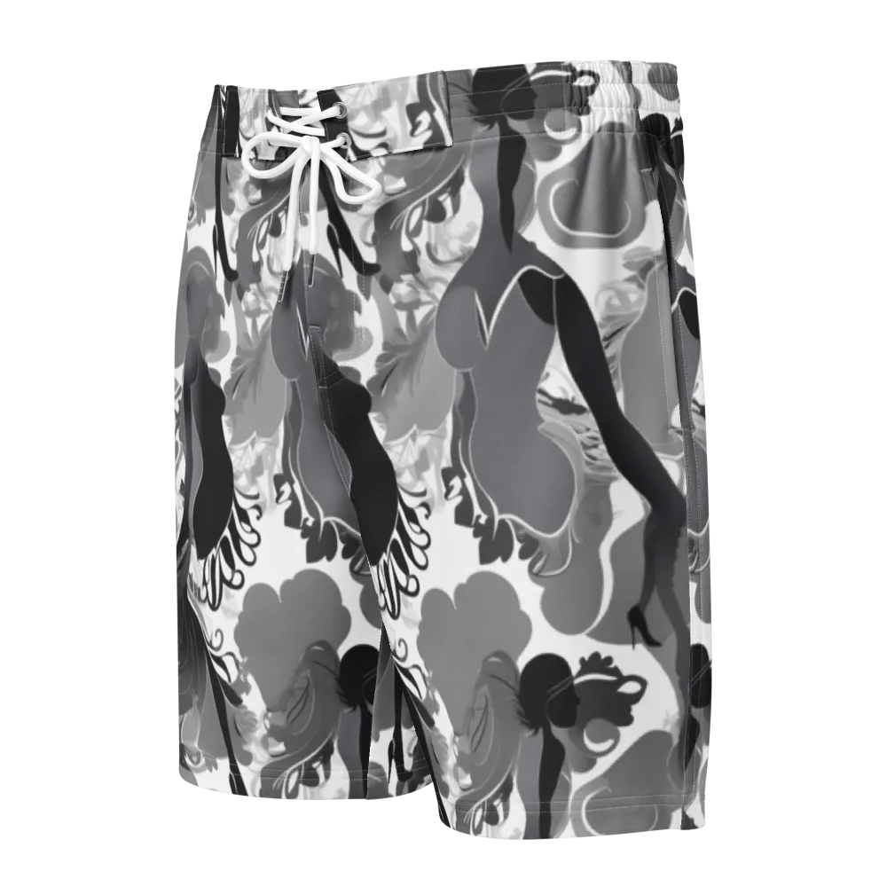 Monochrome Muse on Men's Board Shorts — Front