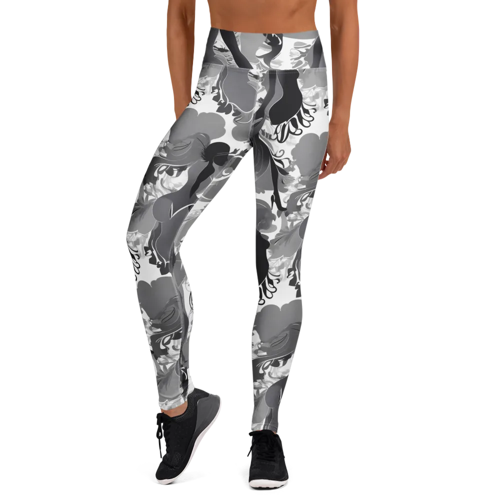 Monochrome Muse on Yoga Leggings — Front