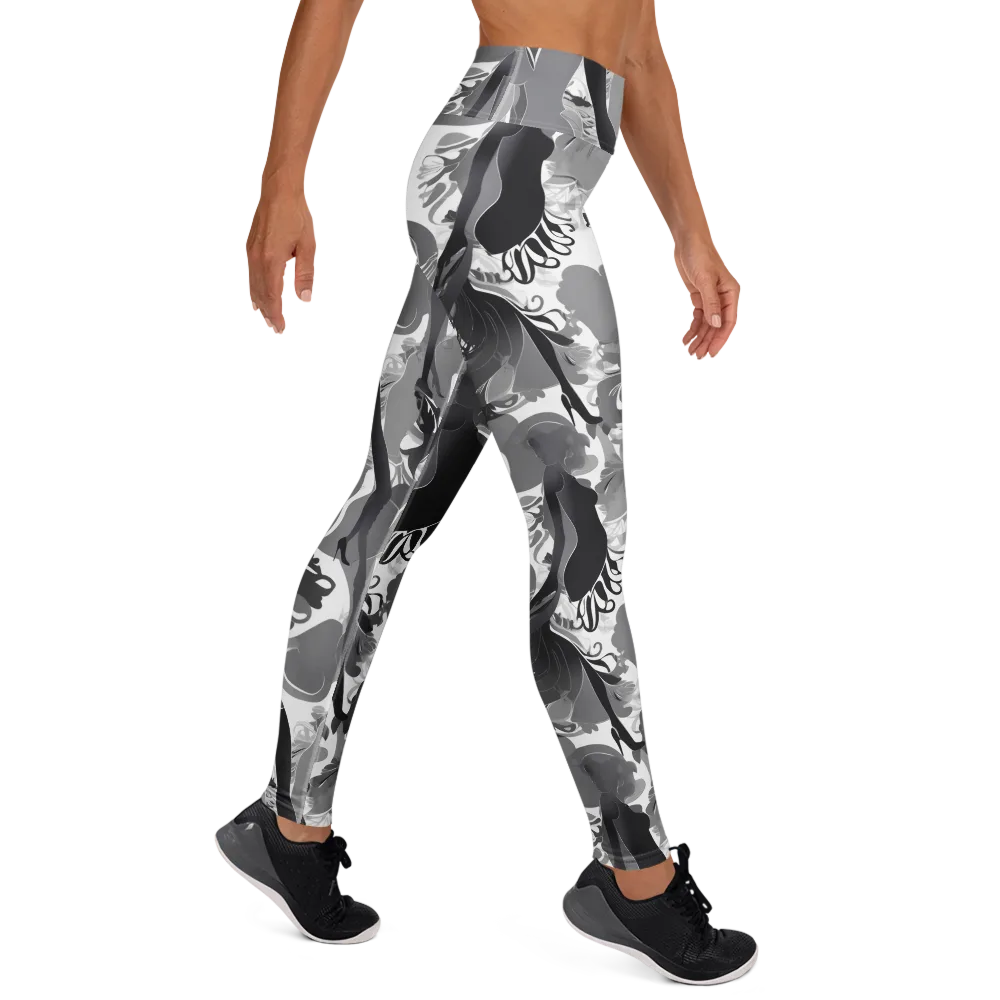 Monochrome Muse on Yoga Leggings — Right