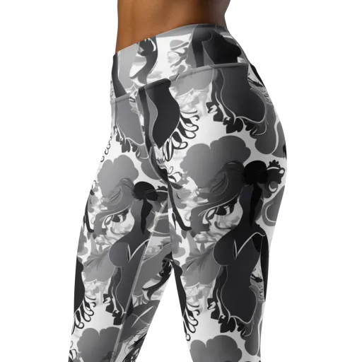 Monochrome Muse on a Yoga Leggings