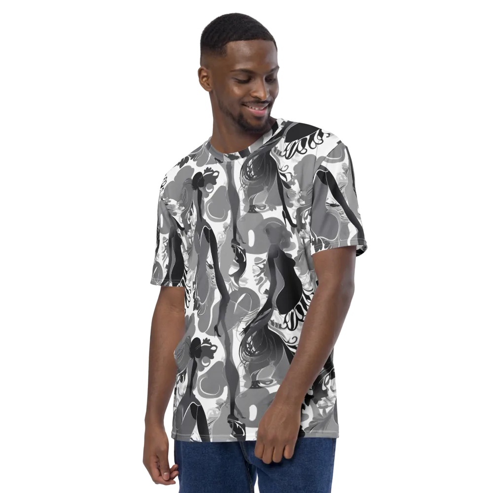 Monochrome Muse on Men's Crew Neck T-Shirt — Left