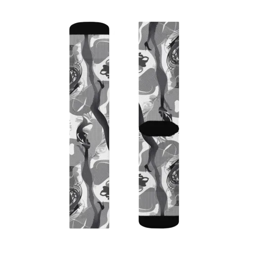 Monochrome Muse on a Socks