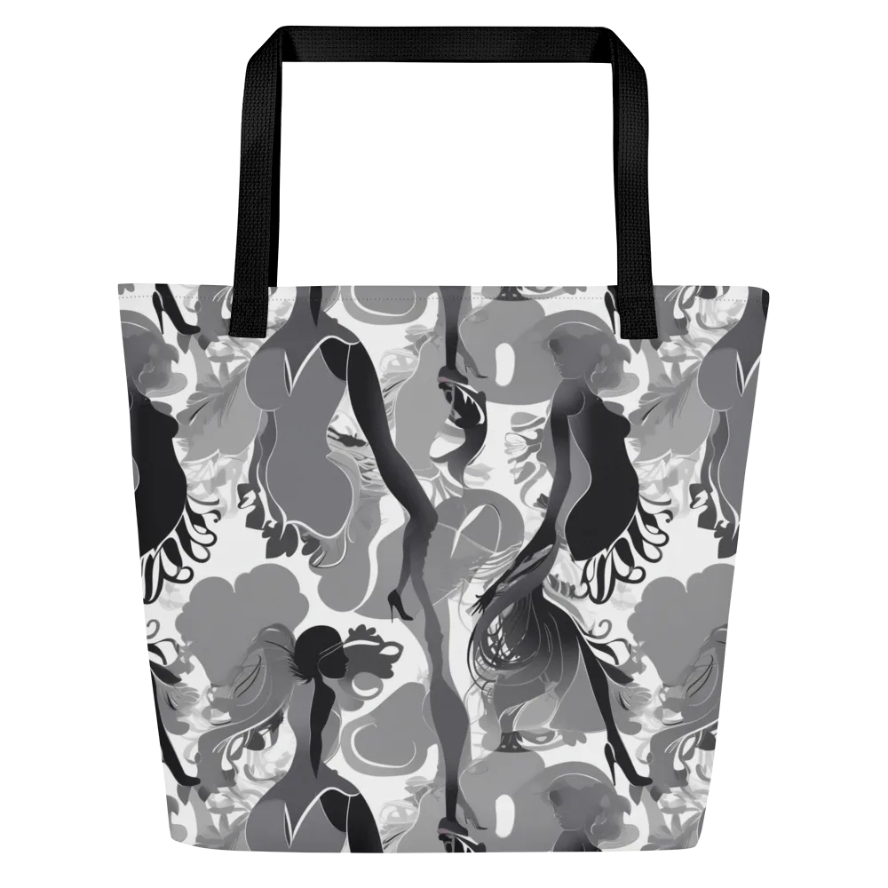 Monochrome Muse on Large Tote Bag W/ Pocket — Front