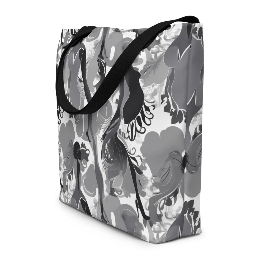 Monochrome Muse on Large Tote Bag W/ Pocket — Front
