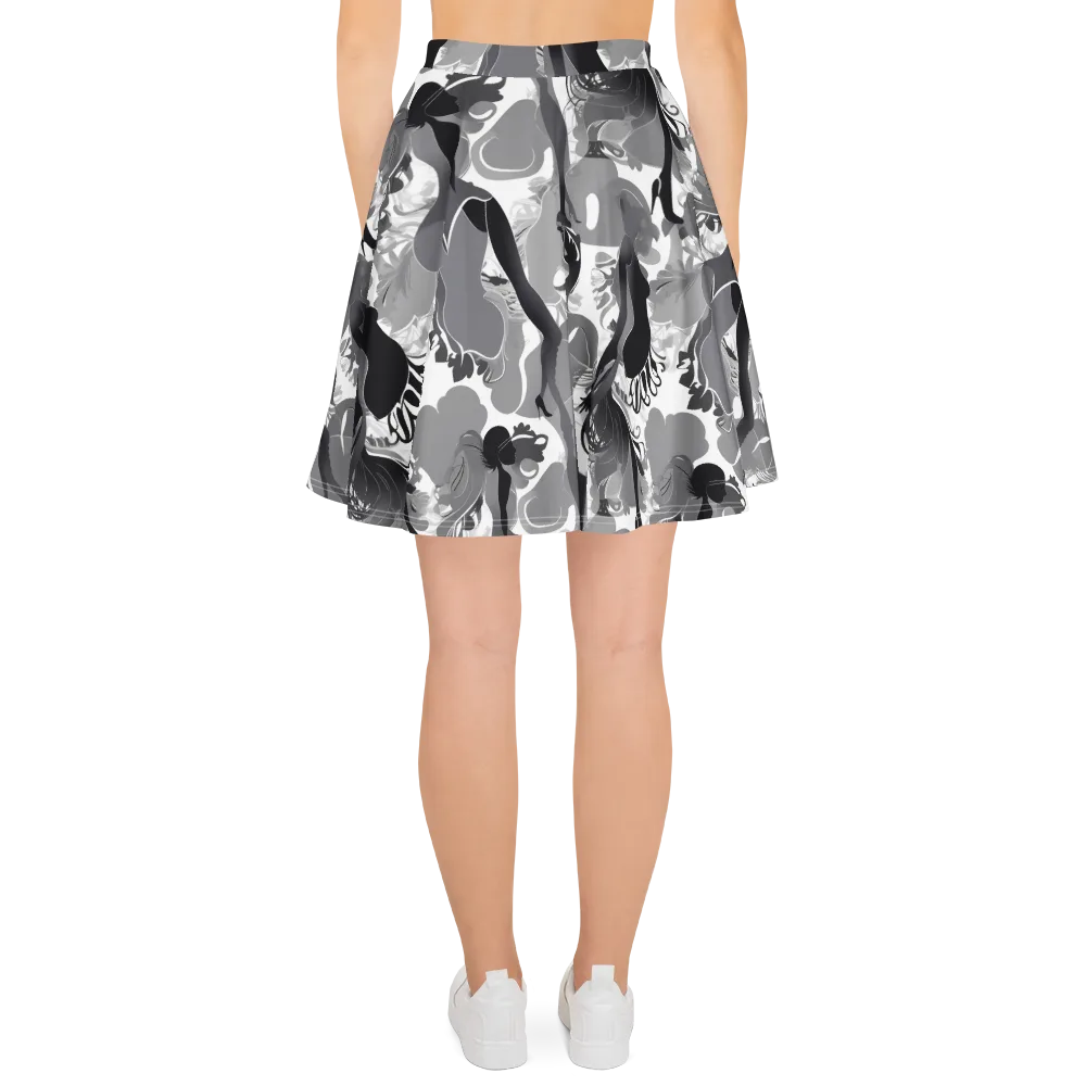 Monochrome Muse on Skater Skirt — Back