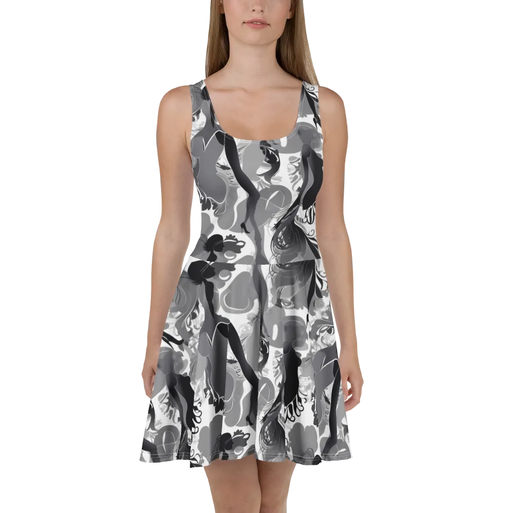 Monochrome Muse on Skater Dress — Front