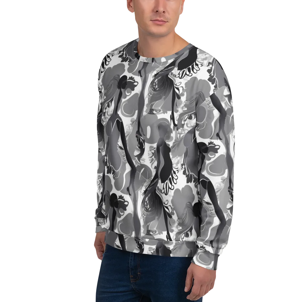 Monochrome Muse on Sweatshirt — Left Front