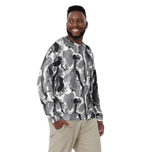 Monochrome Muse on a Sweatshirt
