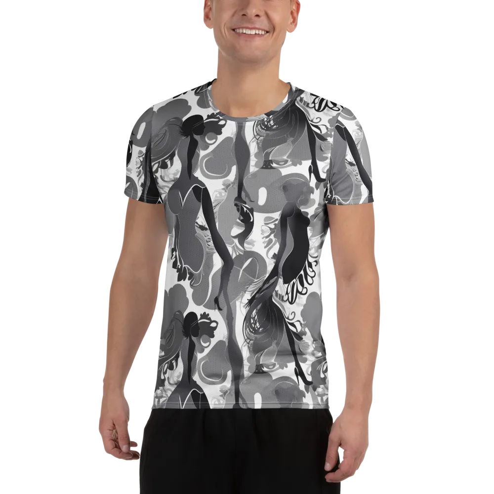 Monochrome Muse on Men's Athletic T-Shirt — Front