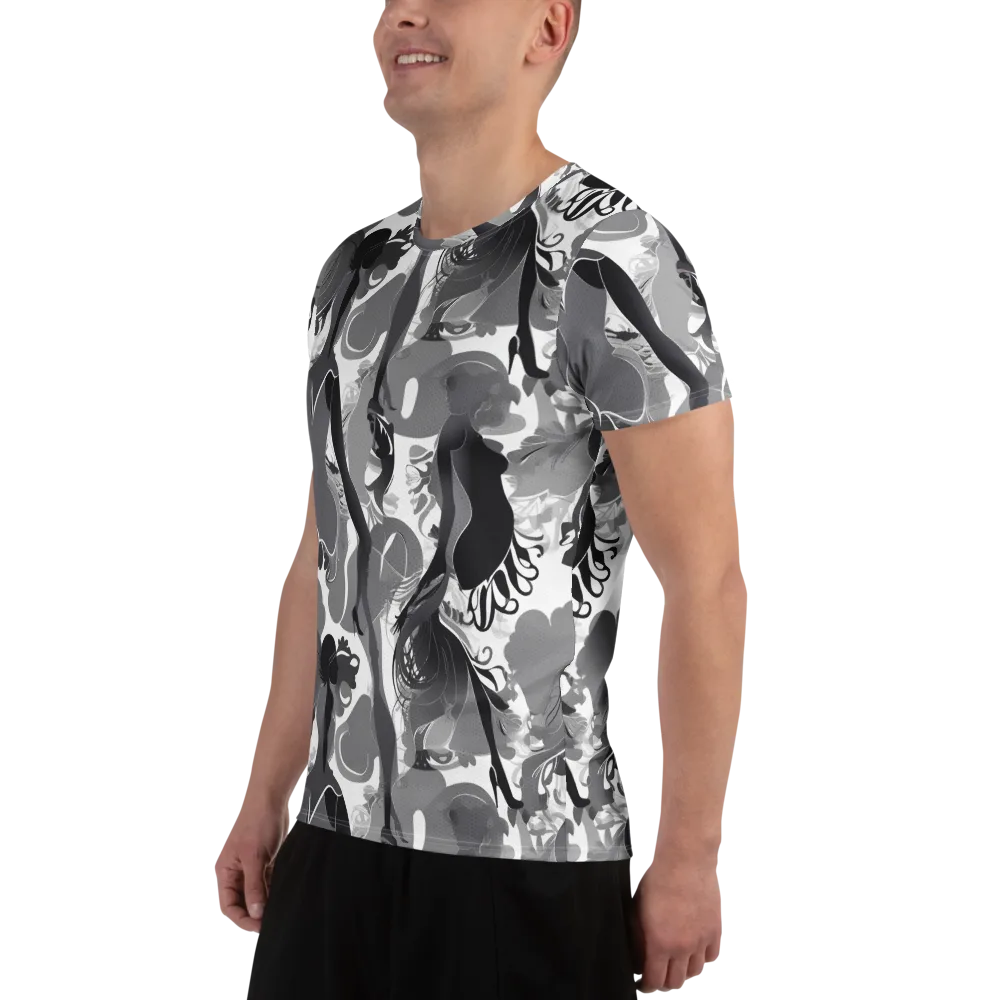 Monochrome Muse on Men's Athletic T-Shirt — Left