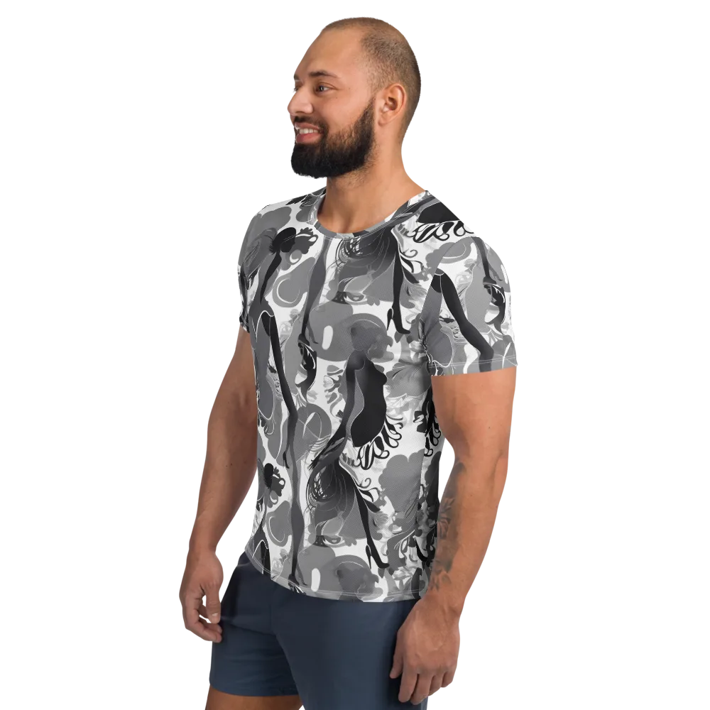 Monochrome Muse on Men's Athletic T-Shirt — Left