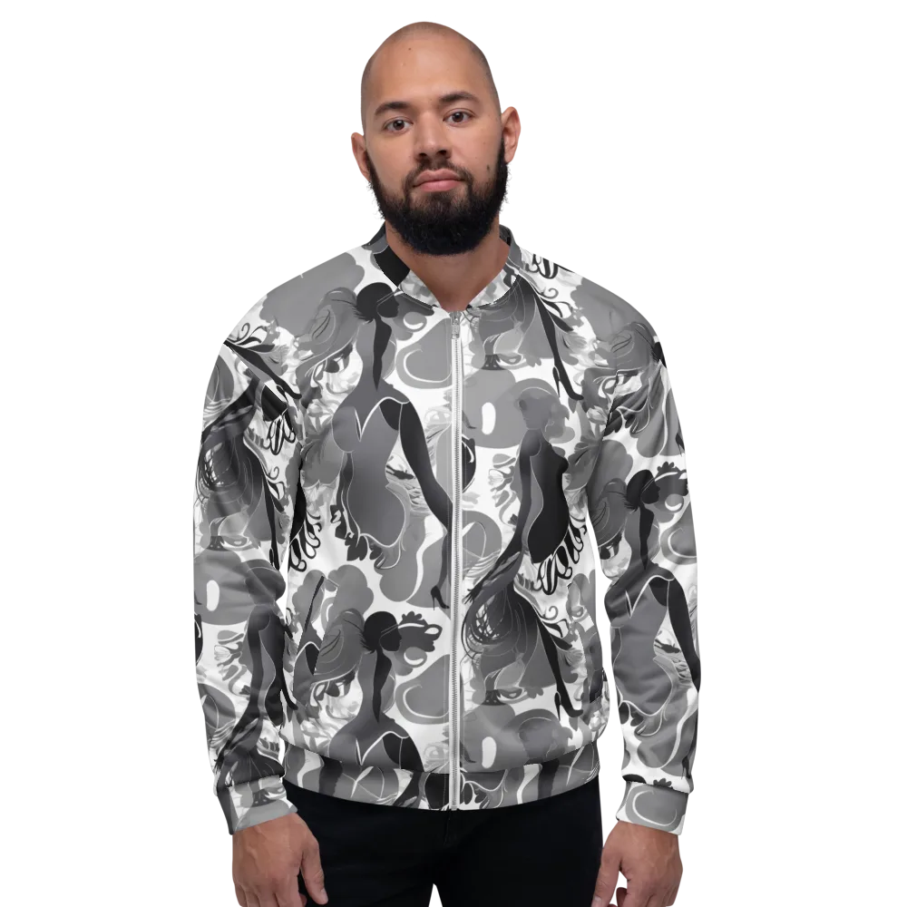 Monochrome Muse on Bomber Jacket — Front