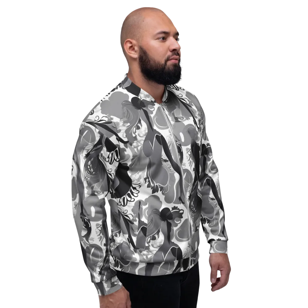 Monochrome Muse on Bomber Jacket — Right
