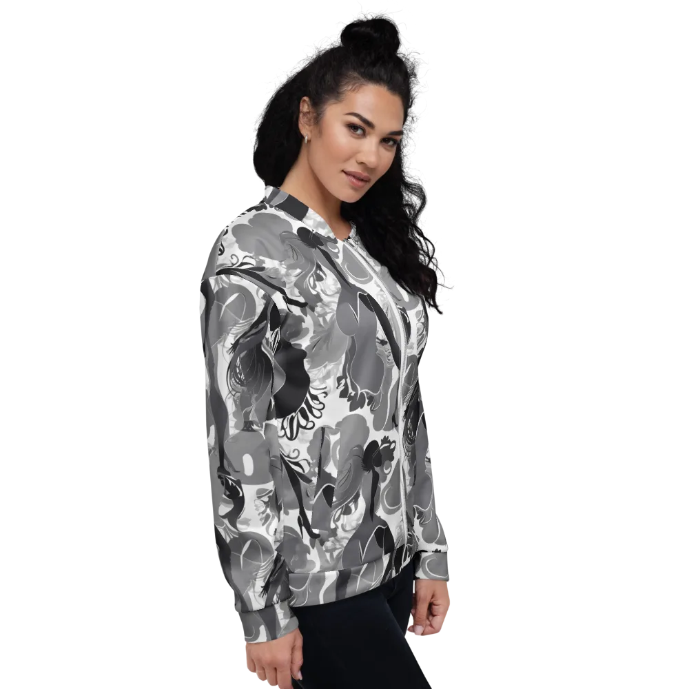 Monochrome Muse on Bomber Jacket — Right