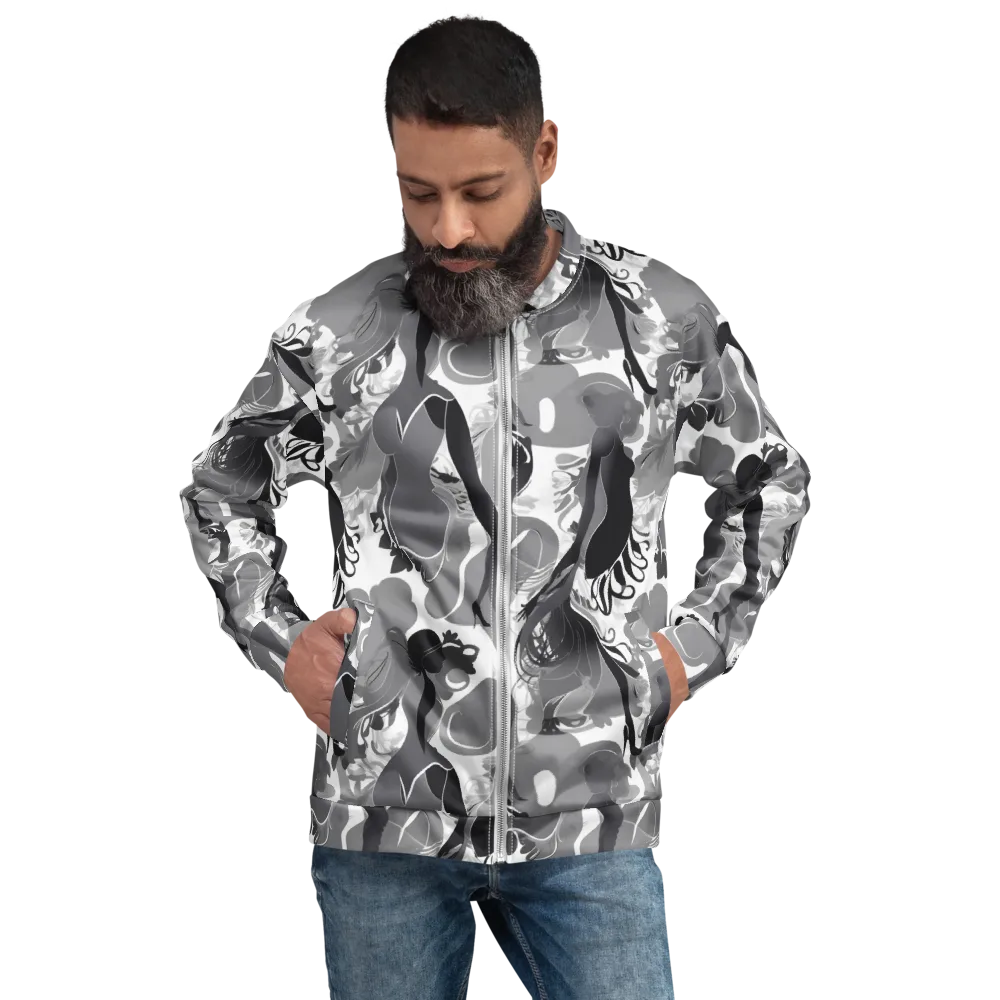 Monochrome Muse on Bomber Jacket — Front
