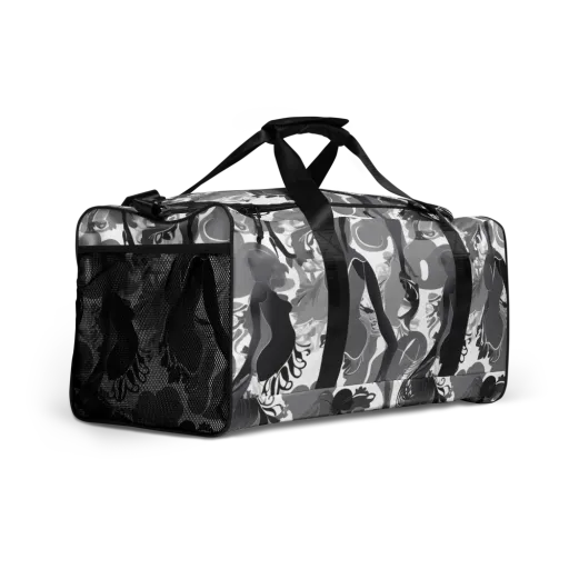 Monochrome Muse on a Duffle Bag