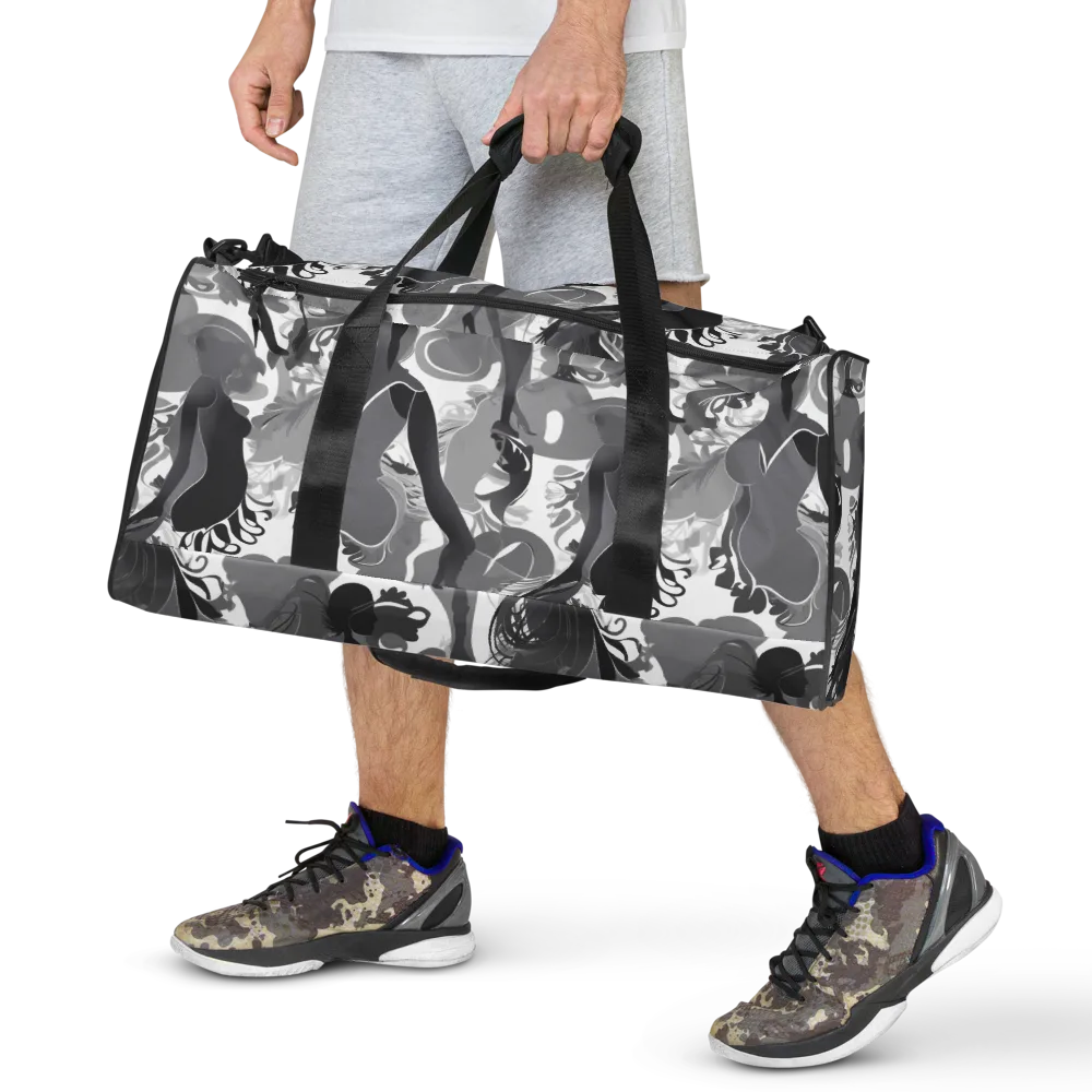 Monochrome Muse on Duffle Bag — Front