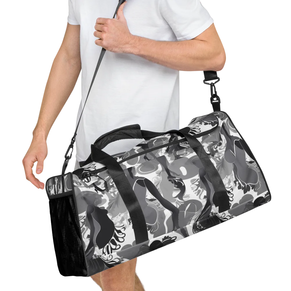 Monochrome Muse on Duffle Bag — Right Front