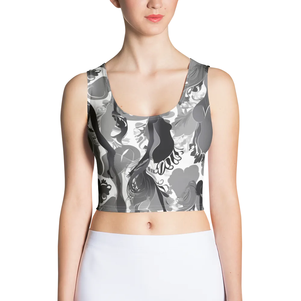 Monochrome Muse on Crop Top — Front