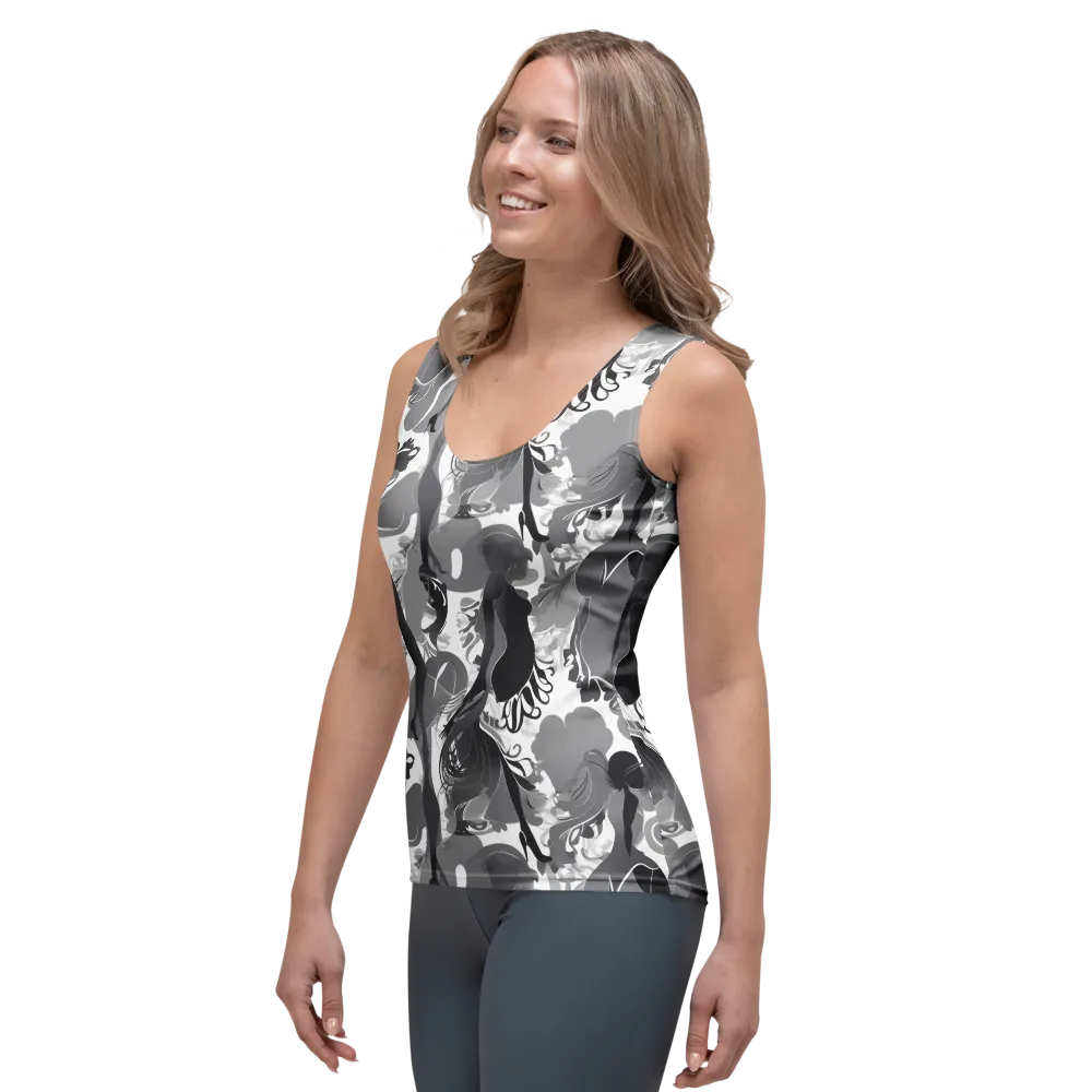 Monochrome Muse on Women's Tank Top — Left Front