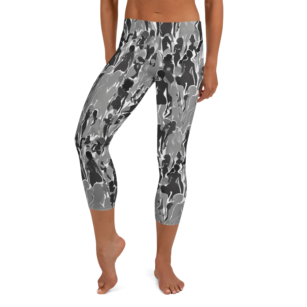 Silhouette Social on Capri Leggings — Front