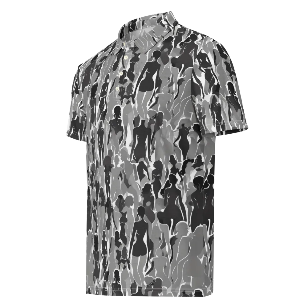 Silhouette Social on Men's Slim Fit Polo Shirt — Left Front