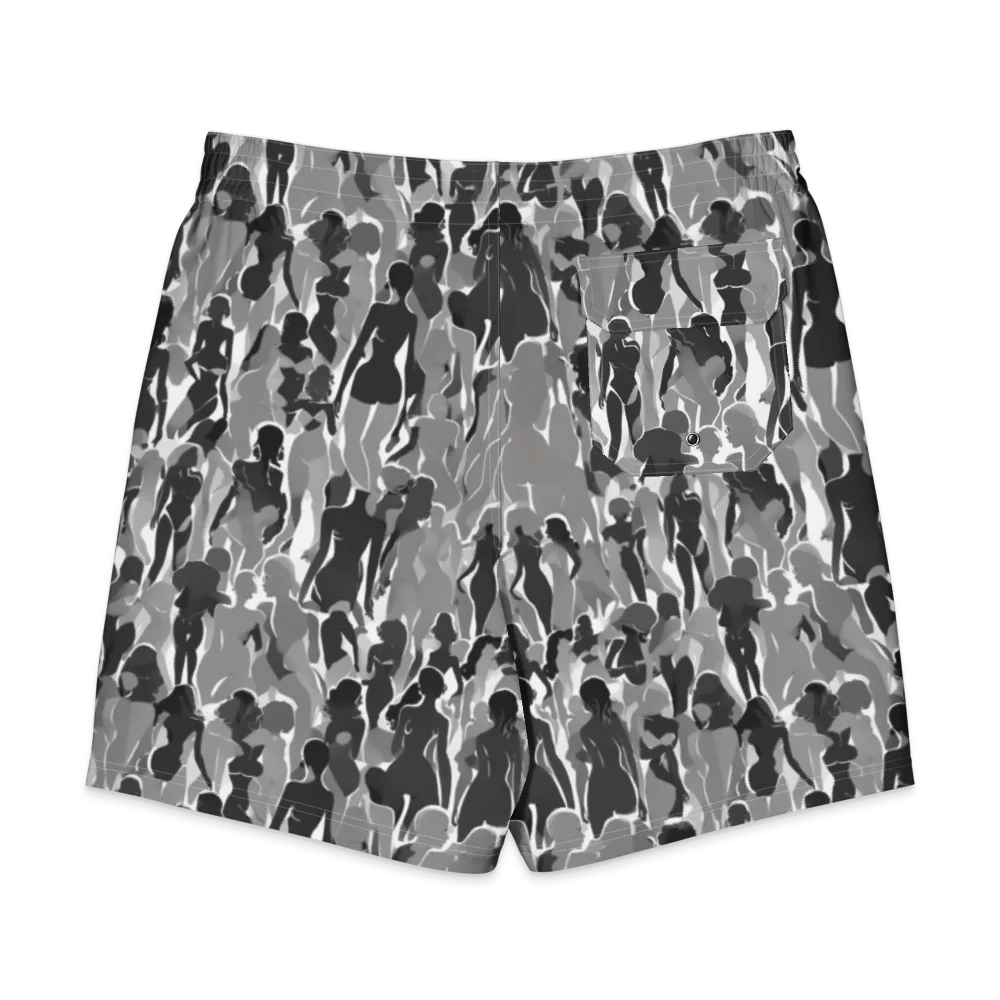 Silhouette Social on Men's Board Shorts — Back