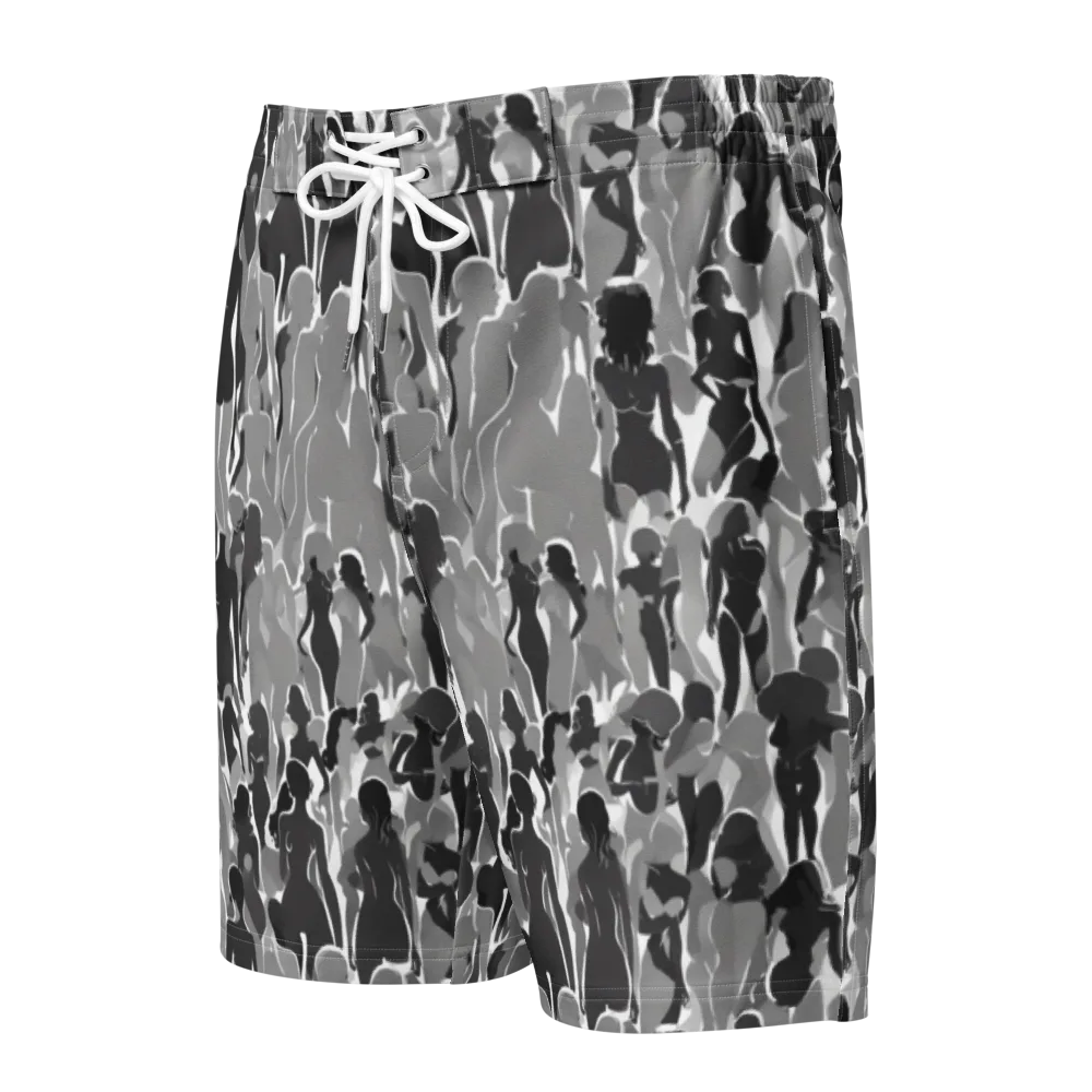 Silhouette Social on Men's Board Shorts — Front