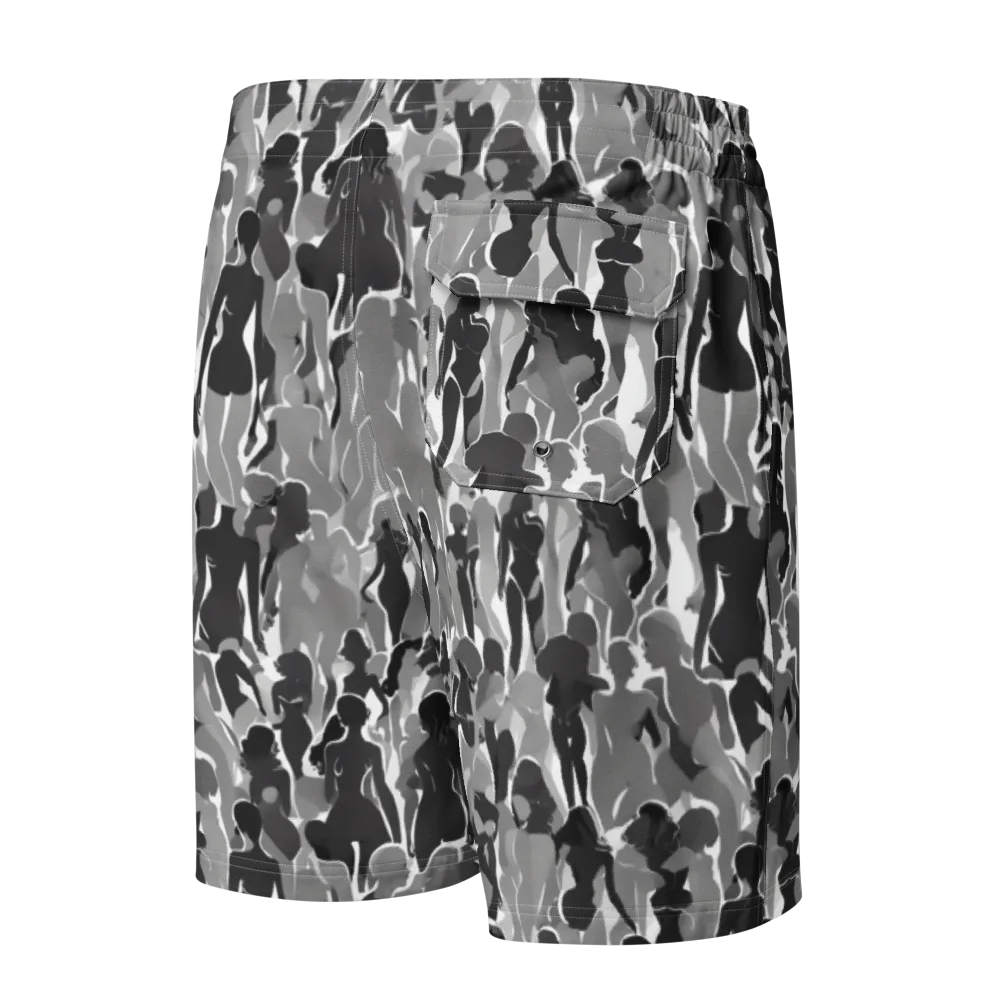 Silhouette Social on Men's Board Shorts — Back