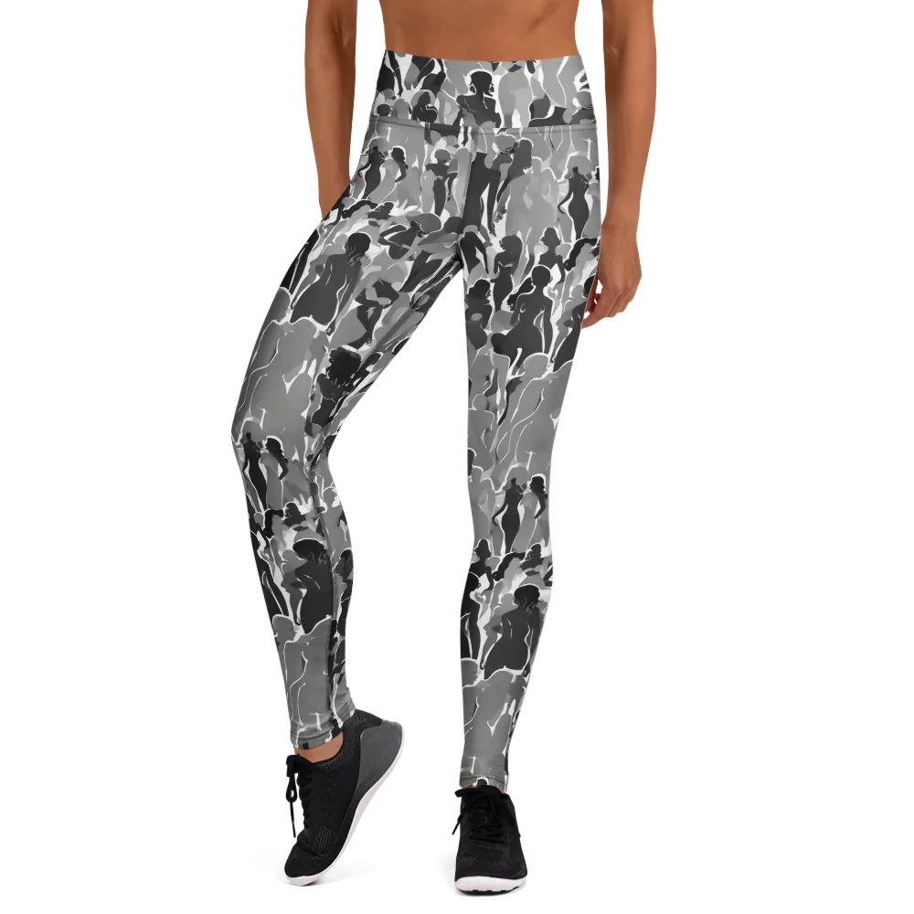 Silhouette Social on Yoga Leggings — Front
