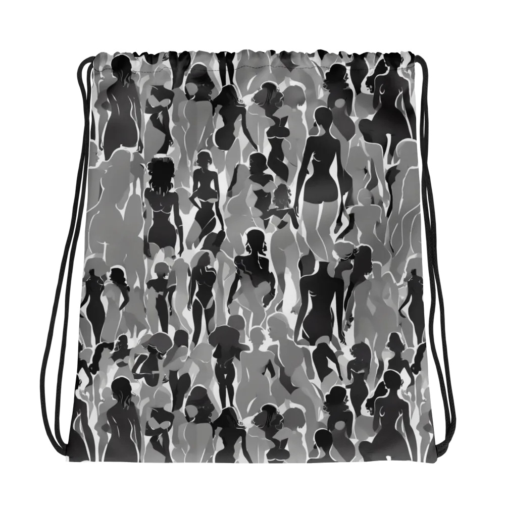 Silhouette Social on Drawstring Bag — Photo