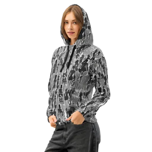 Silhouette Social on a Cotton Hoodie
