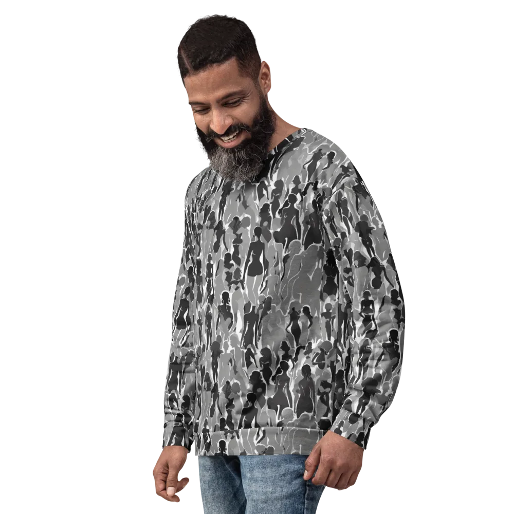 Silhouette Social on Sweatshirt — Left Front