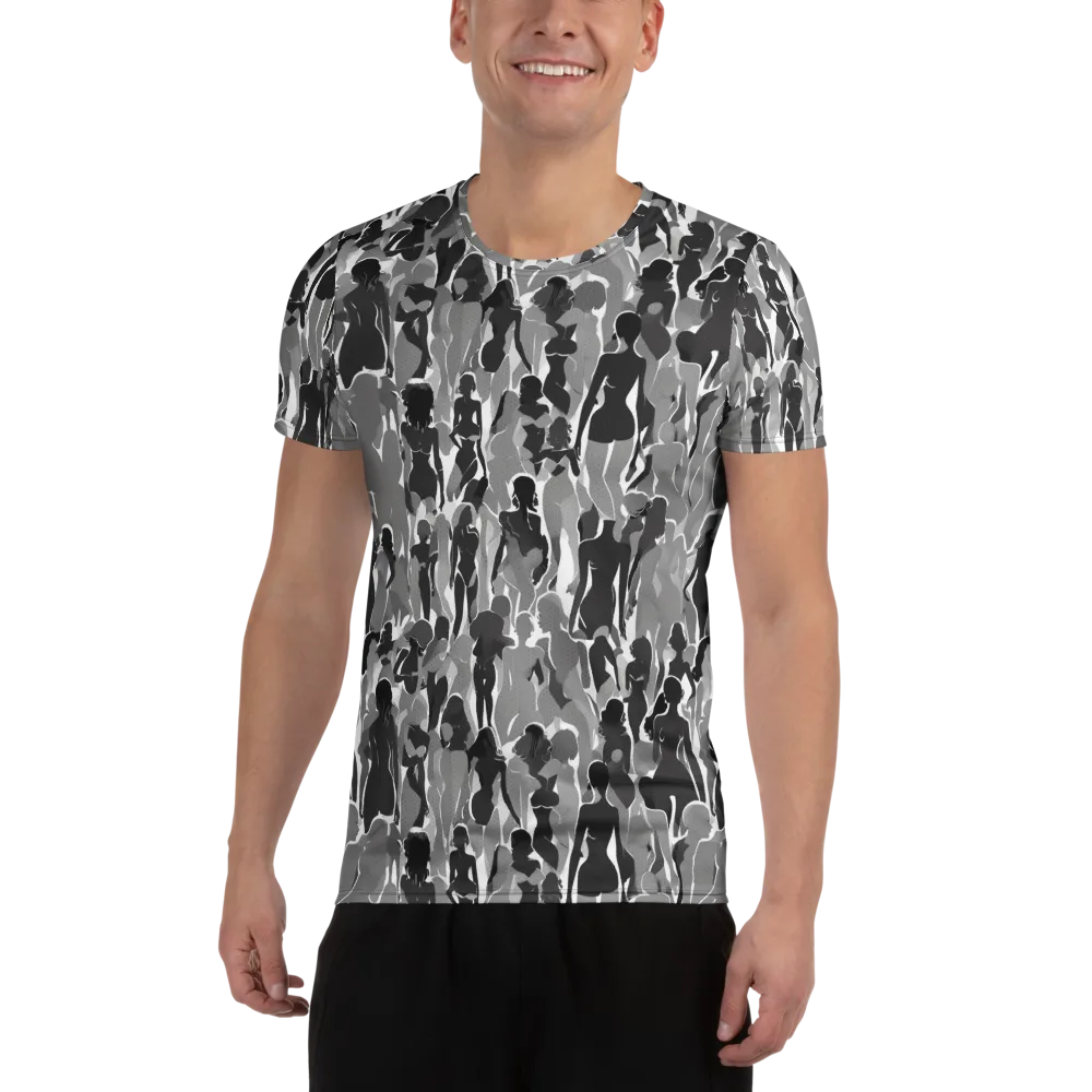 Silhouette Social on Men's Athletic T-Shirt — Front