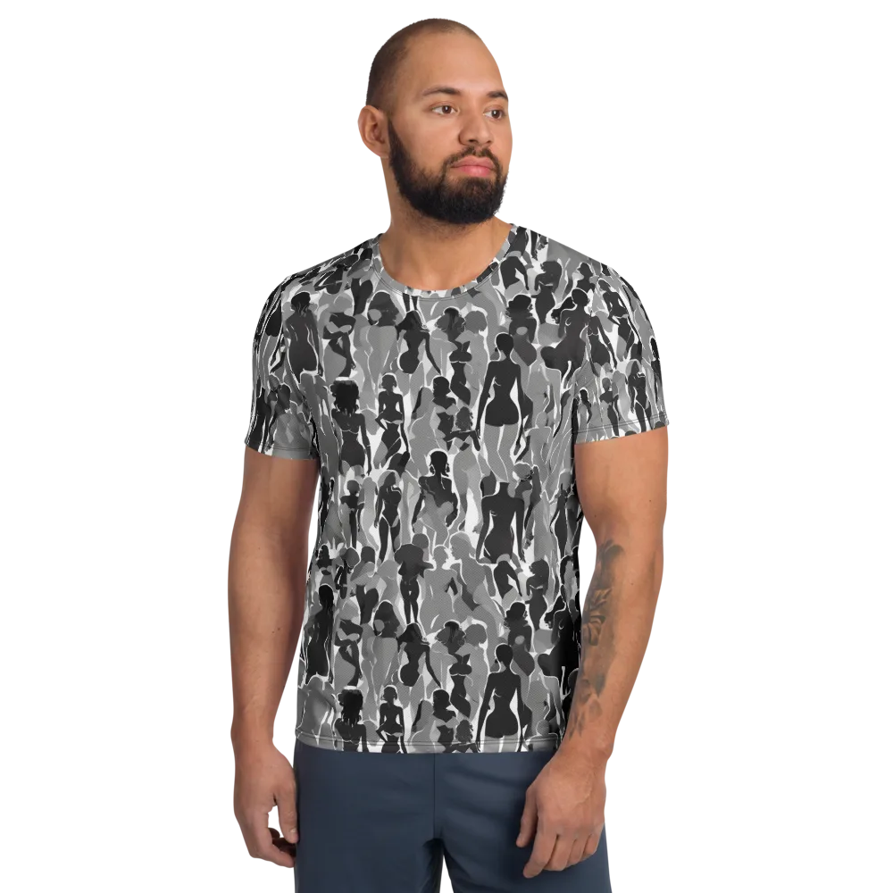 Silhouette Social on Men's Athletic T-Shirt — Front
