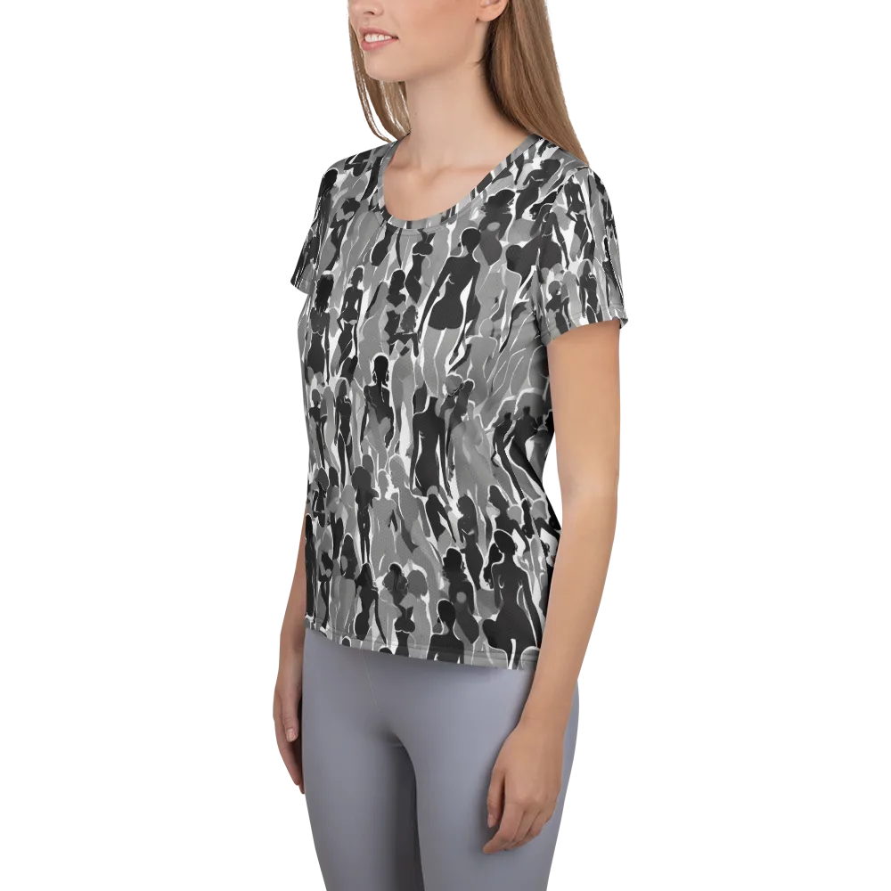 Silhouette Social on Women's Athletic T-Shirt — Left