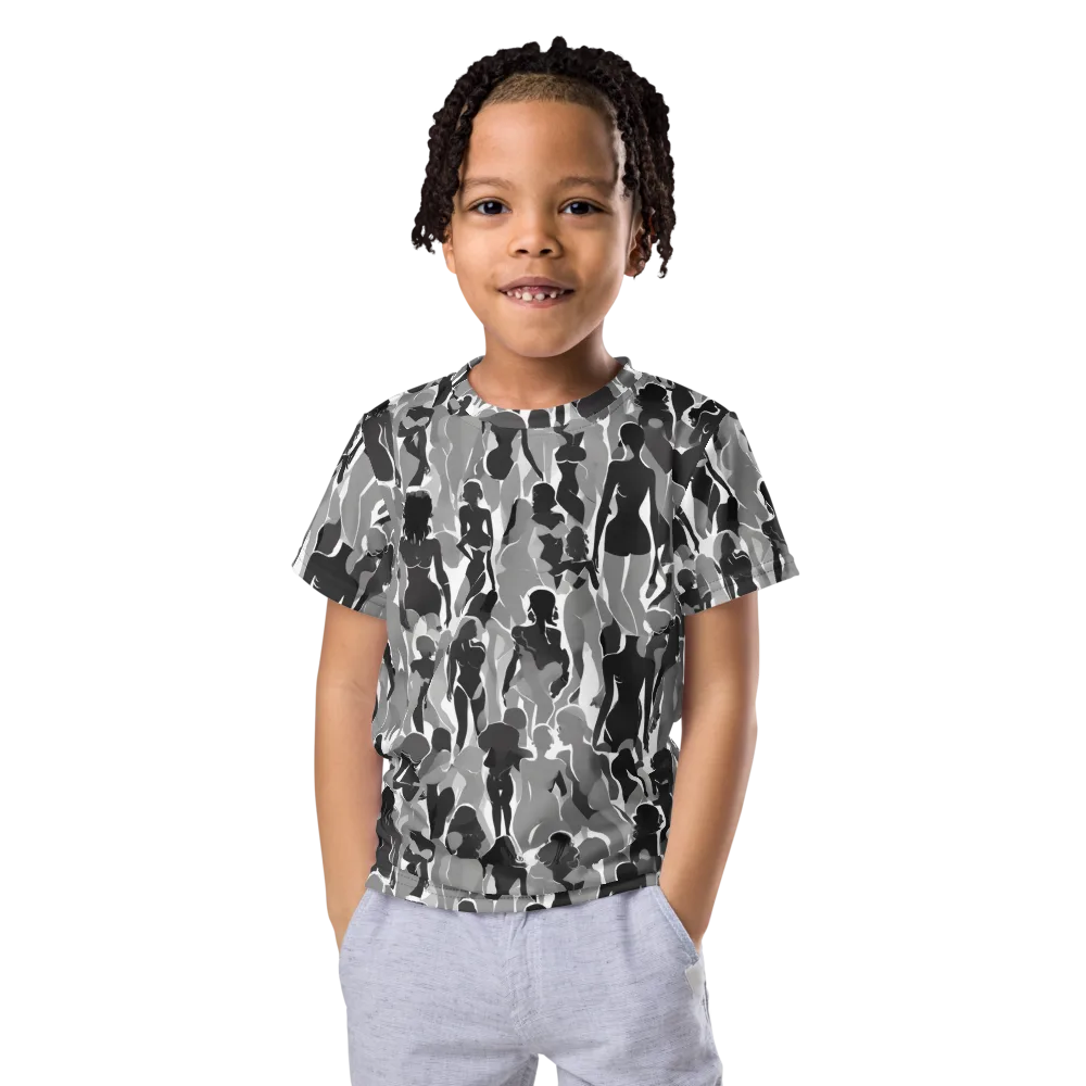 Silhouette Social on Kids Crew Neck T-Shirt — Front