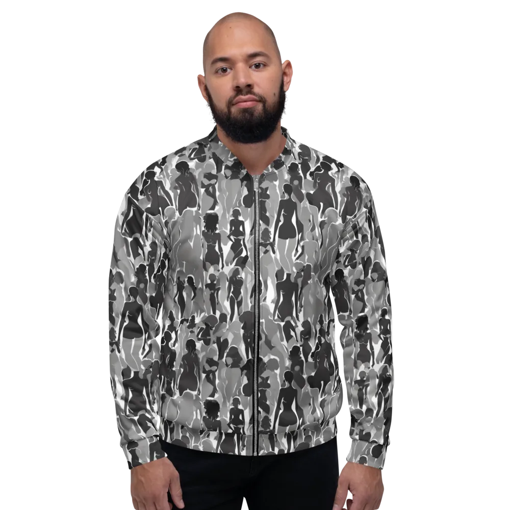 Silhouette Social on Bomber Jacket — Front